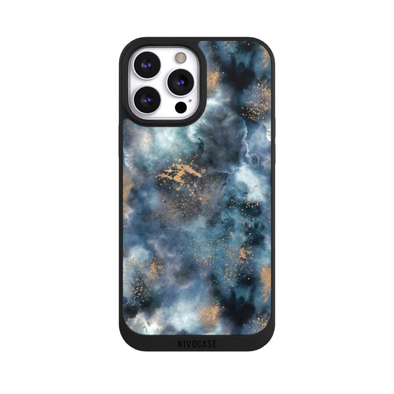 iPhone 13 Pro Max NIVOpure Smoky Marble Watercolor Navy