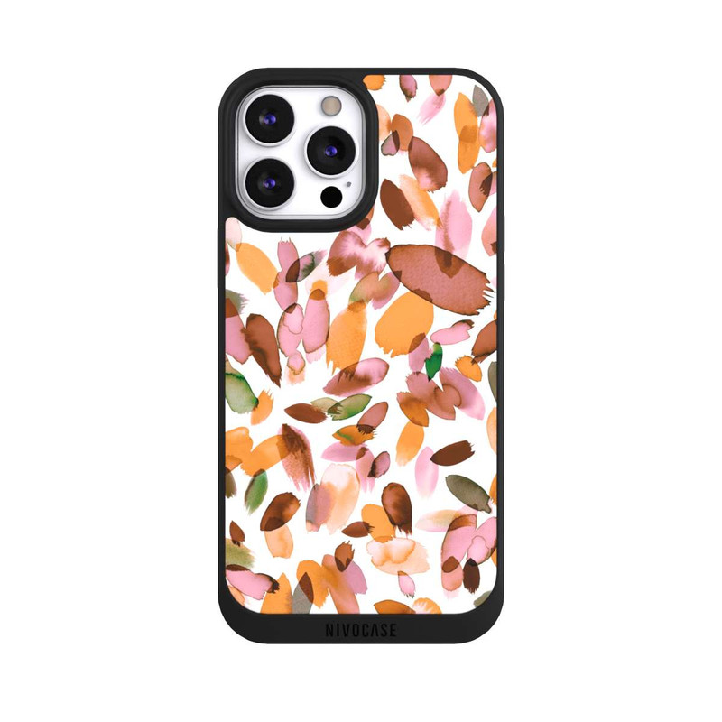 iPhone 13 Pro Max NIVOpure Watercolor Petal Stains Orange