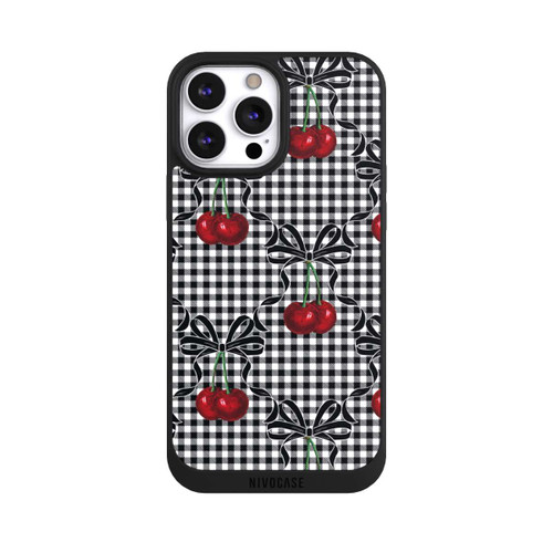 Apple iPhone 13 Pro Max NIVOpure Kirschen Muster Schwarz