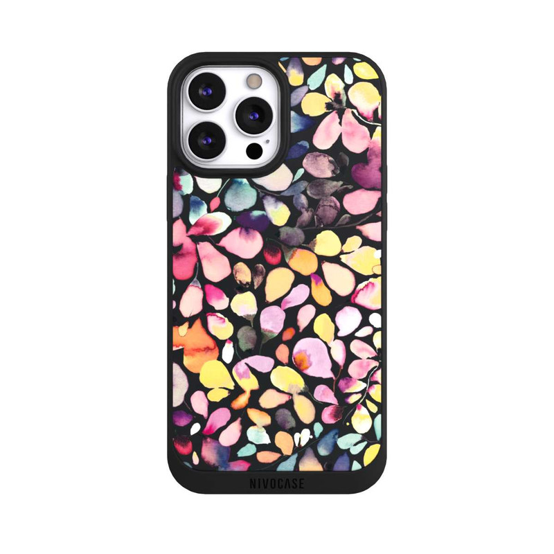 iPhone 13 Pro Max NIVOpure Eukalyptus Aquarellblätter Schwarz