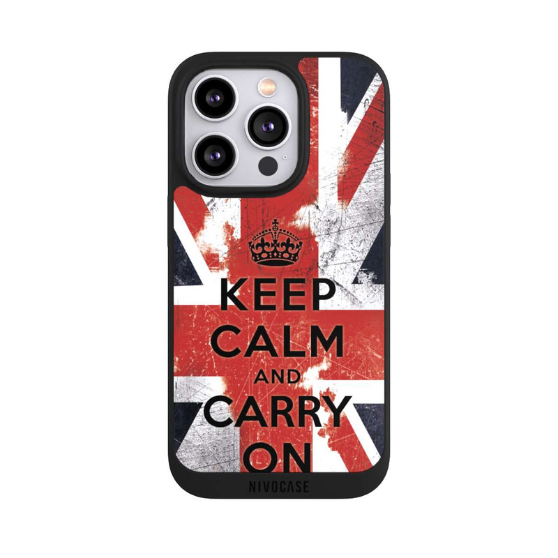 iPhone 14 Pro NIVOpure Keep Calm and Carry on - Anglais