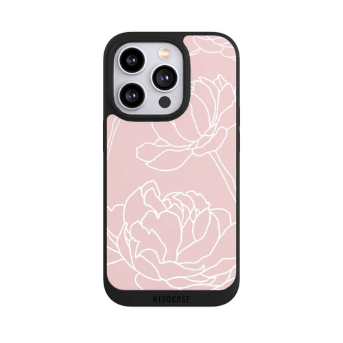 Apple iPhone 14 Pro NIVOpure Fleur sur Fond Rose