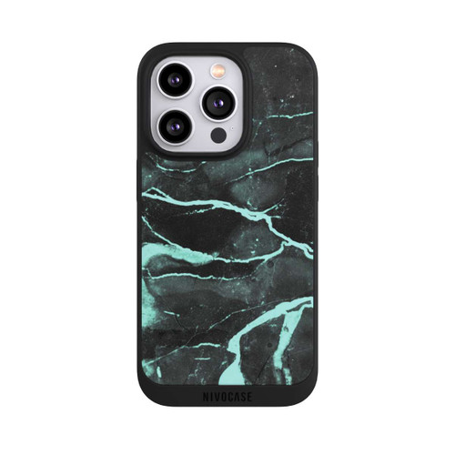 Apple iPhone 14 Pro NIVOpure Marbre gris et bleu