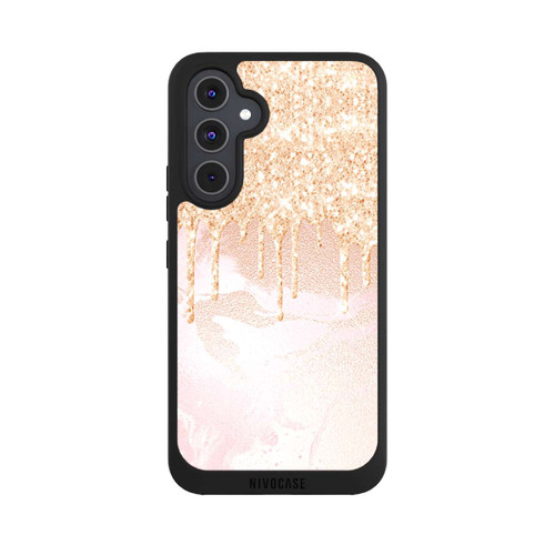 Samsung Galaxy A54 5G NIVOpure Rosegold Glitter Droplet Look