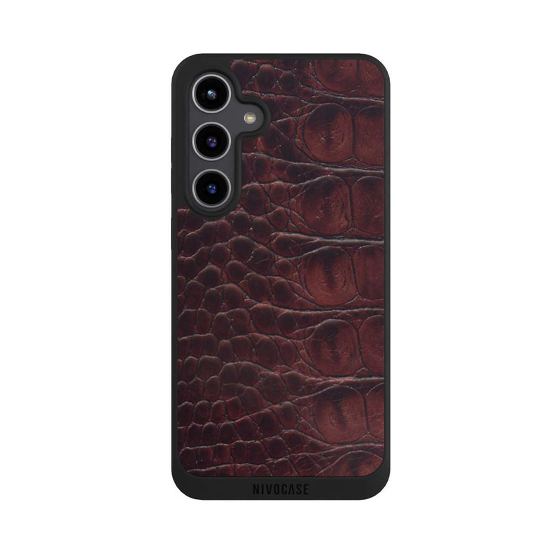 Galaxy S24 + NIVOpure Croco Dark Brown
