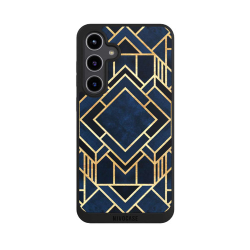Samsung Galaxy S24+ NIVOpure Art Deco Blue Gold Print