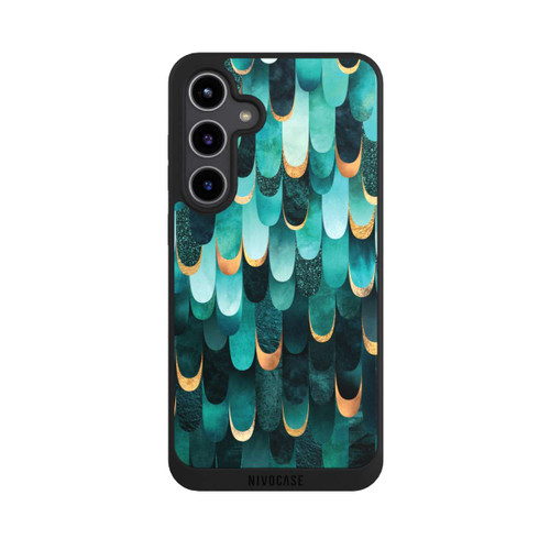 Samsung Galaxy S24+ NIVOpure Feathered Turquoise Gold Print