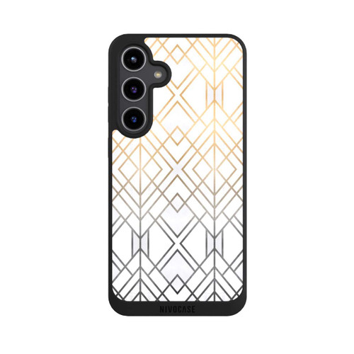 Samsung Galaxy S24+ NIVOpure Gold and Grey Geo Print