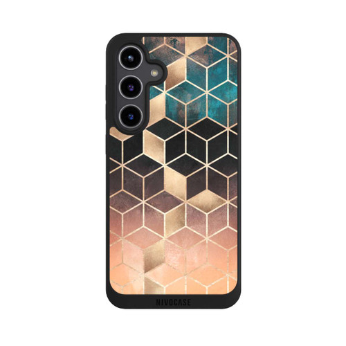 Samsung Galaxy S24+ NIVOpure Ombre Dream Cubes Gold Print