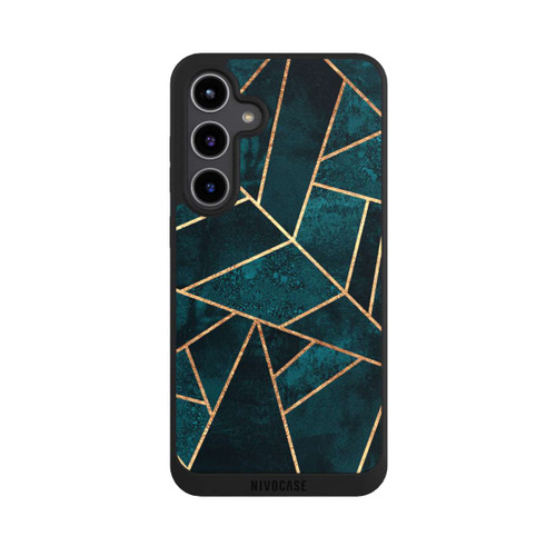 Samsung Galaxy S24+ NIVOpure Deep Teal Stone Gold Print