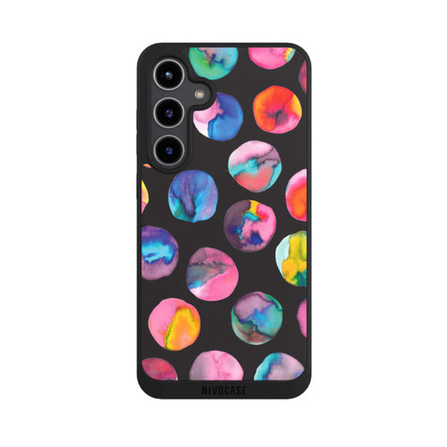Samsung Galaxy S24+ NIVOpure Marbres d'encre colorés points noirs