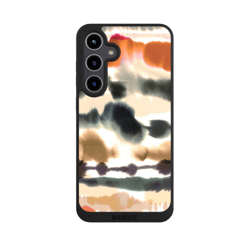 Samsung Galaxy S24+ NIVOpure Lignes d'aquarelle nautique douces orange