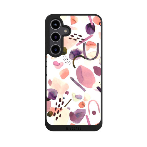 Samsung Galaxy S24+ NIVOpure Aquarelle Formes abstraites Mauve