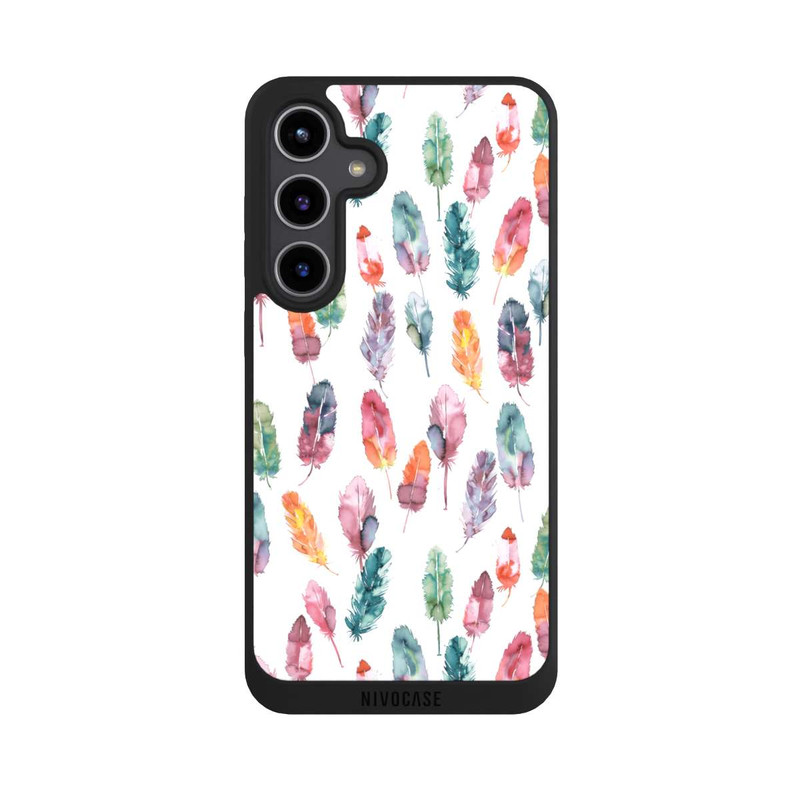 Galaxy S24 + NIVOpure Boho Watercolor Feathers