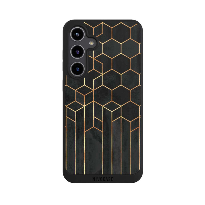 Galaxy S24 + NIVOpure Hexagones noirs
