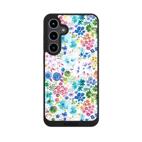 Samsung Galaxy S24+ NIVOpure Petites Fleurs de Printemps Bleues