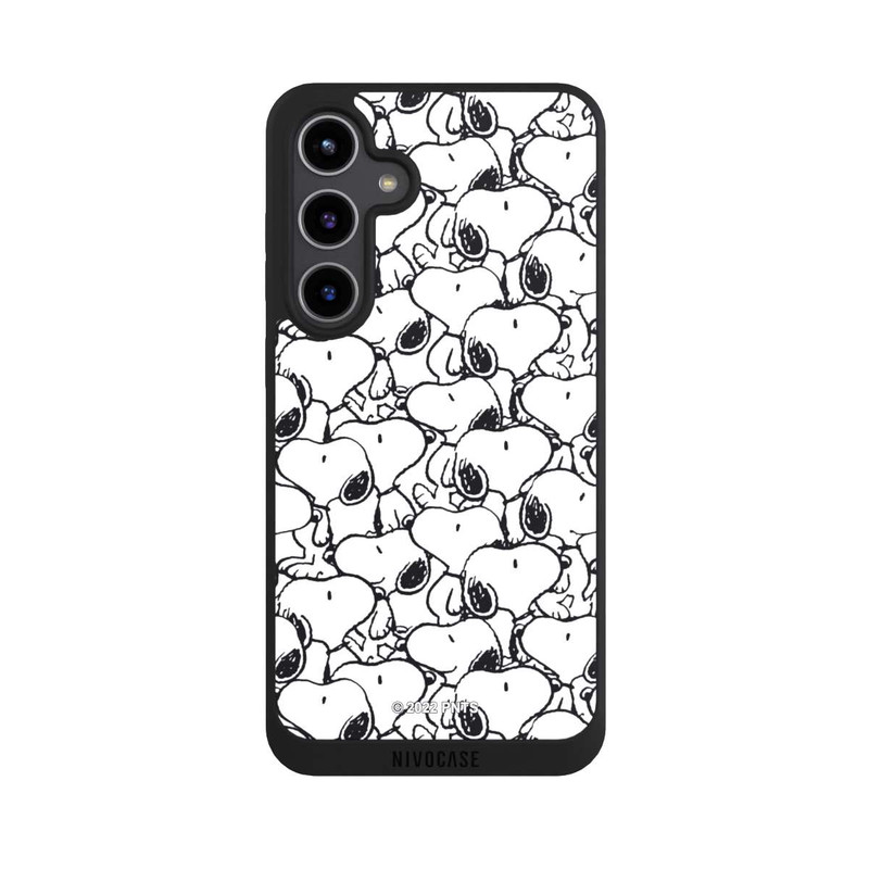 Galaxy S24 + NIVOpure Snoopy Pattern Noir & Blanc