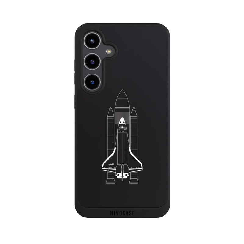 Galaxy S24 + NIVOpure Space Shuttle White on Black