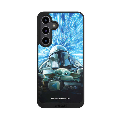 Samsung Galaxy S24+ NIVOpure Grogu et Mando Flying Blue