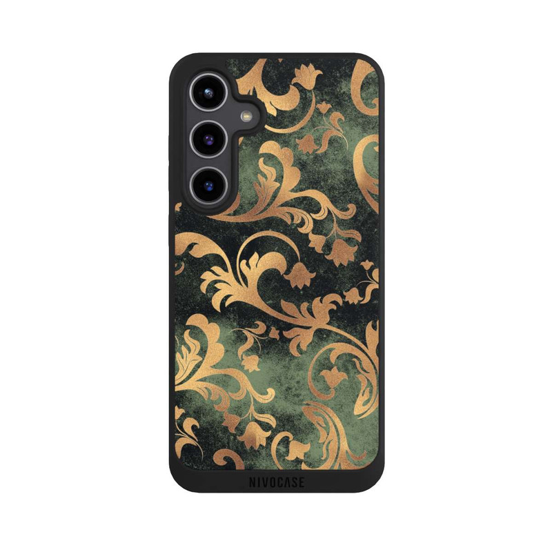 Galaxy S24 + NIVOpure Damasttapete Dunkelgrün