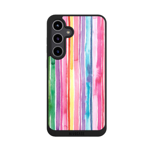 Samsung Galaxy S24+ NIVOpure Camouflage Rayures arc-en-ciel