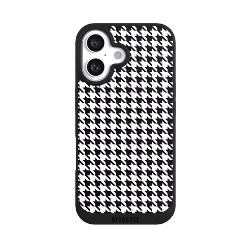 Apple iPhone 16 NIVOpure Houndstooth black-white