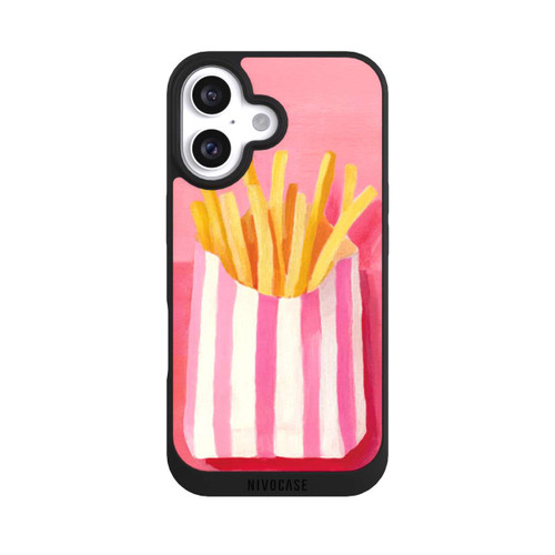 Apple iPhone 16 NIVOpure Retro Fries Pink Watercolor