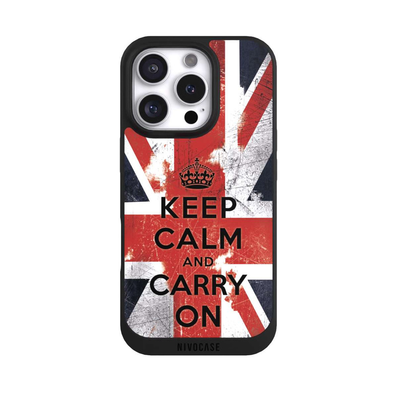 iPhone 16 Pro NIVOpure Keep Calm and Carry on - Anglais