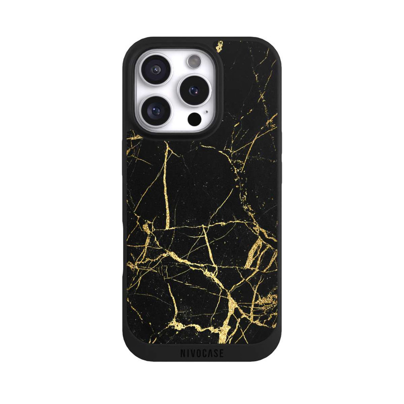 iPhone 16 Pro NIVOpure BlackGoldMarble Look