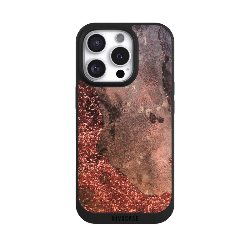 iPhone 16 Pro NIVOpure Brown Glitter Marble Look