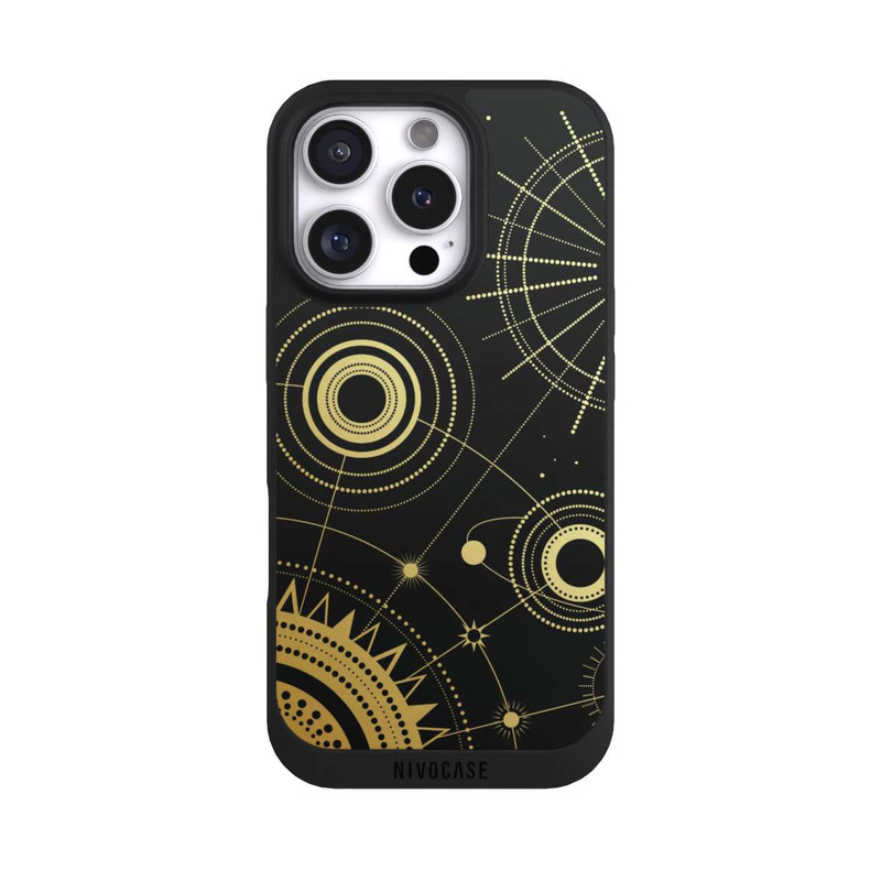 iPhone 16 Pro NIVOpure Black and Gold Look Abstract