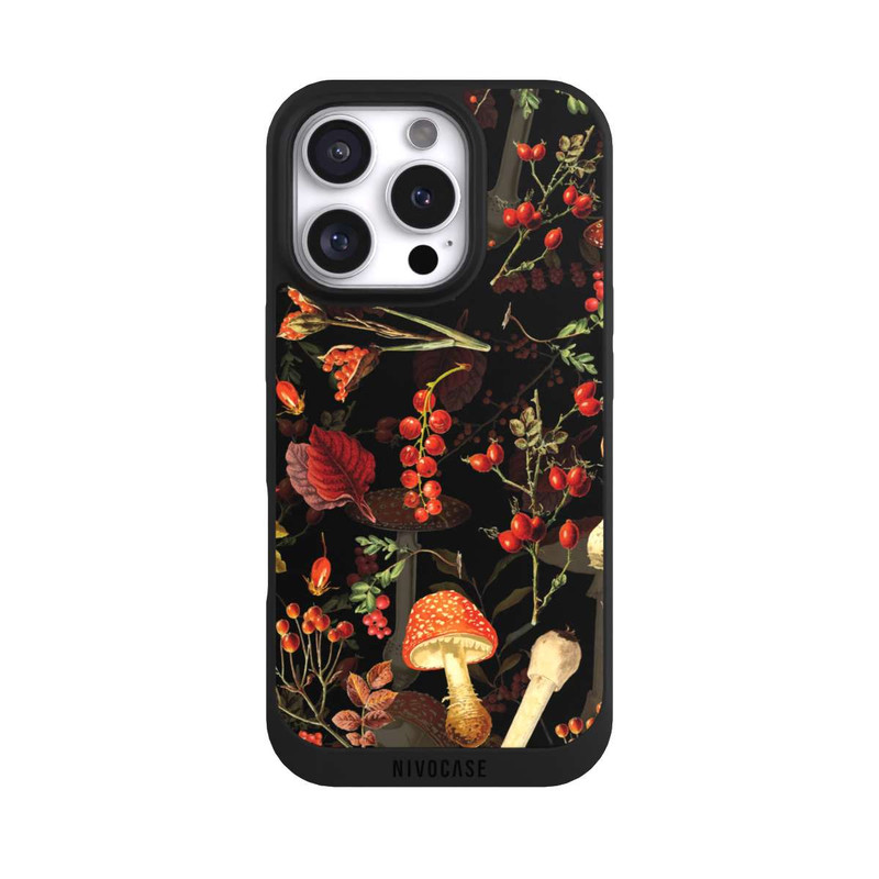 iPhone 16 Pro NIVOpure Mushroom Pattern Black