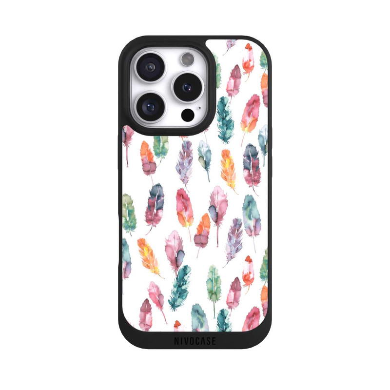 iPhone 16 Pro NIVOpure Boho Watercolor Feathers