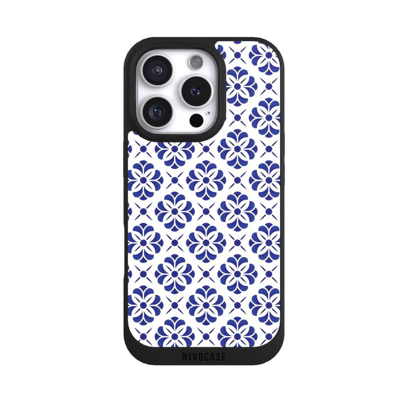 iPhone 16 Pro NIVOpure Delft Blue pattern