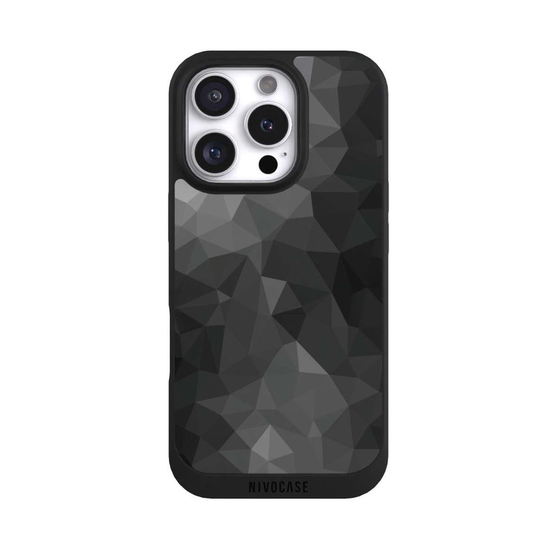 iPhone 16 Pro NIVOpure Polygonal Mosaic black/white