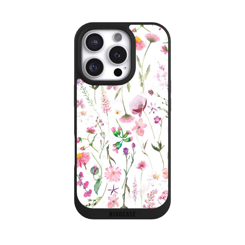 iPhone 16 Pro NIVOpure Pink Flower Meadow