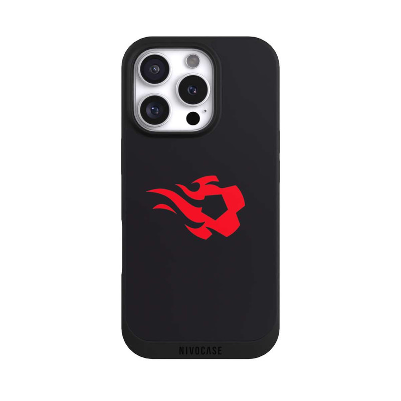iPhone 16 Pro NIVOpure Belgian Red Flames Black