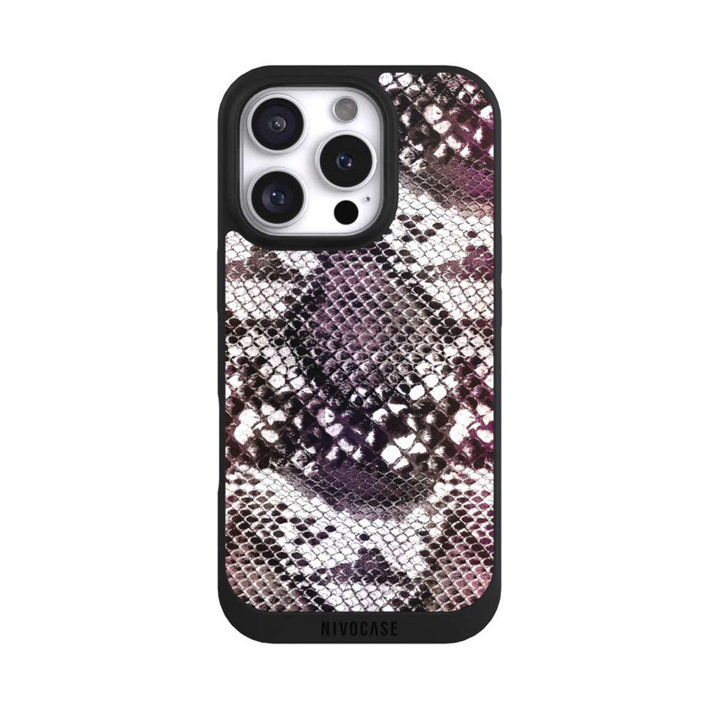 iPhone 16 Pro NIVOpure Burgundy Snake Skin Pattern