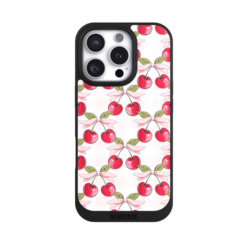 iPhone 16 Pro NIVOpure Pink Cherry Pattern with AI