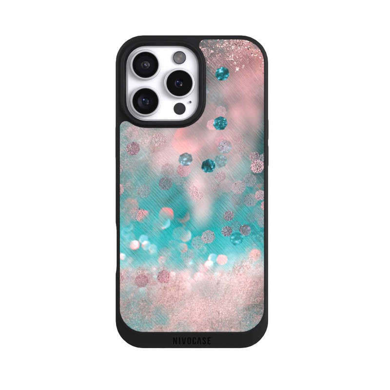 iPhone 16 Pro Max NIVOpure Turquoise Glamour Glitter Look
