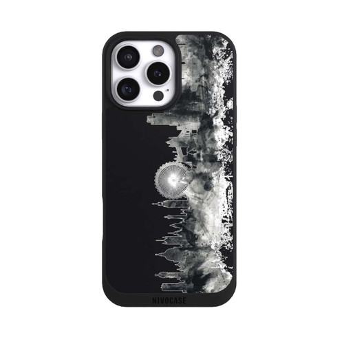 Apple iPhone 16 Pro Max NIVOpure London Ligne d'horizon BW Noir