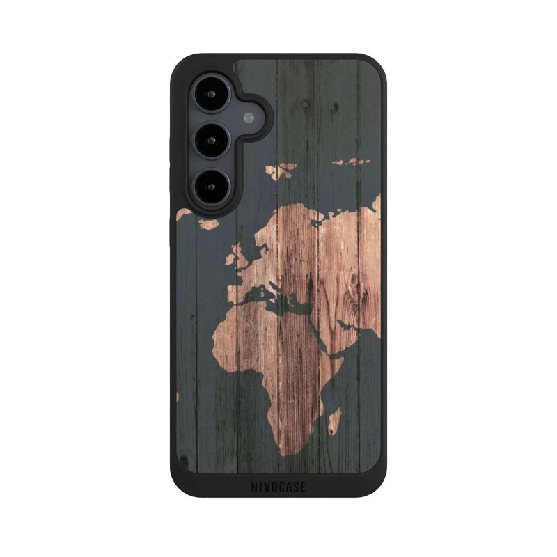 Galaxy S24 FE NIVOpure Wooden World Map