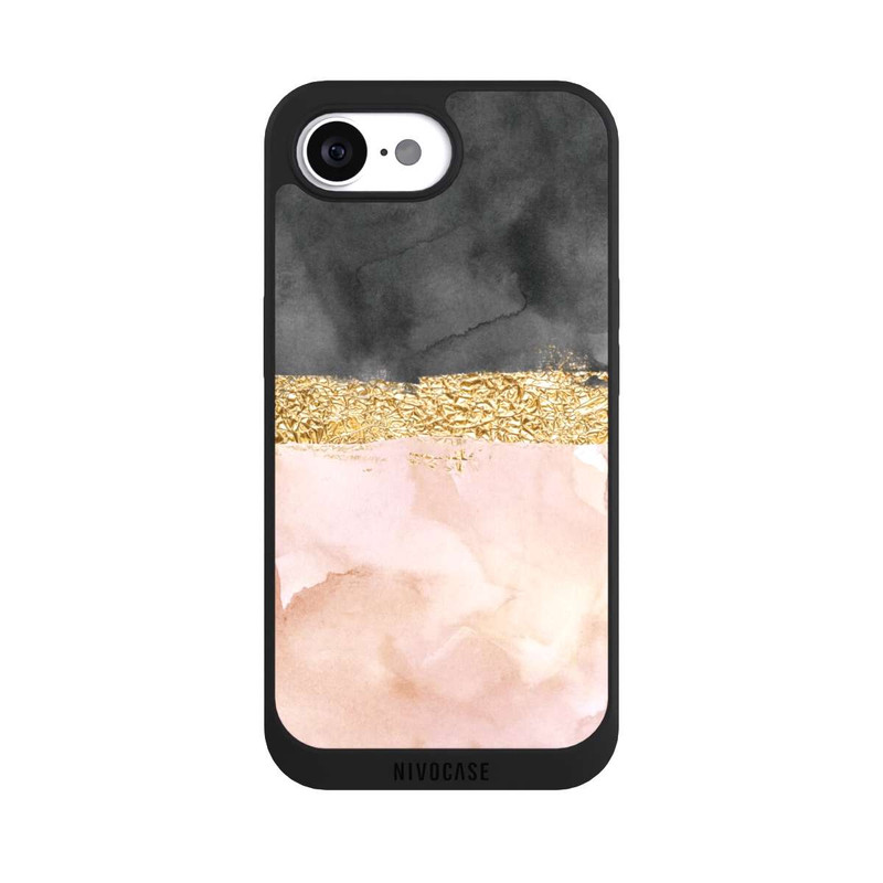 iPhone 16e NIVOpure Goldener Linien Look