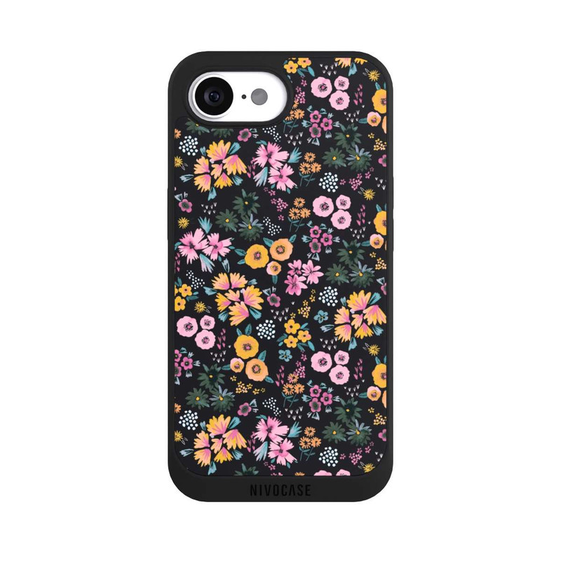 iPhone 16e NIVOpure Little Flowers Multi Black 2