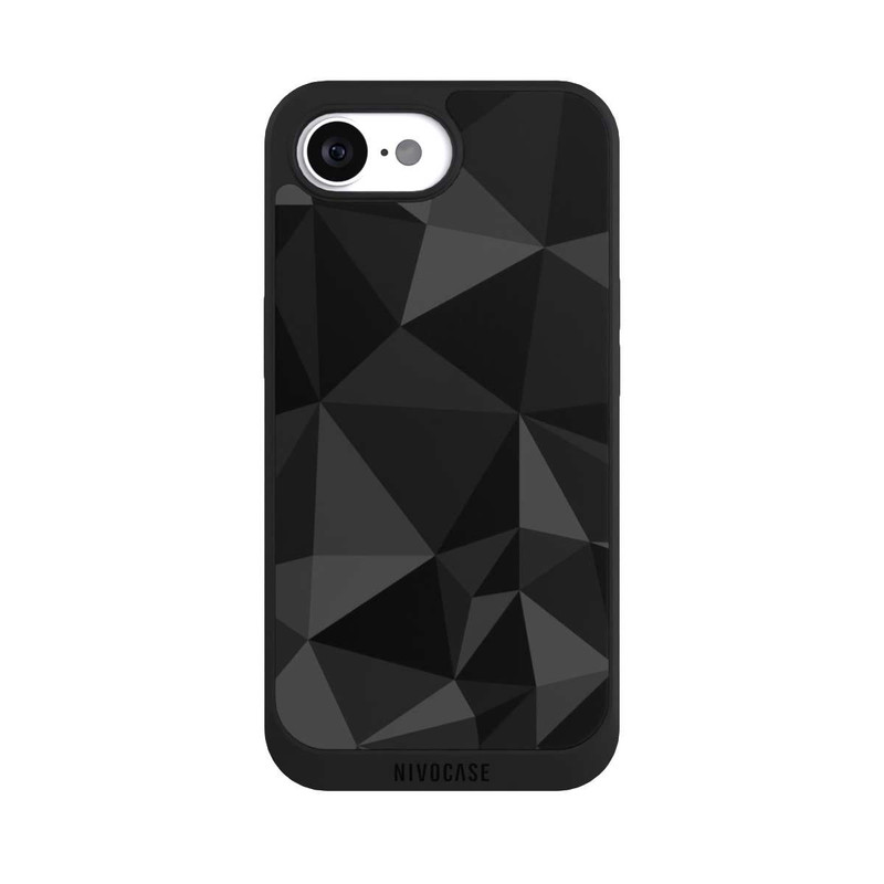 iPhone 16e NIVOpure Polygon Pattern Black