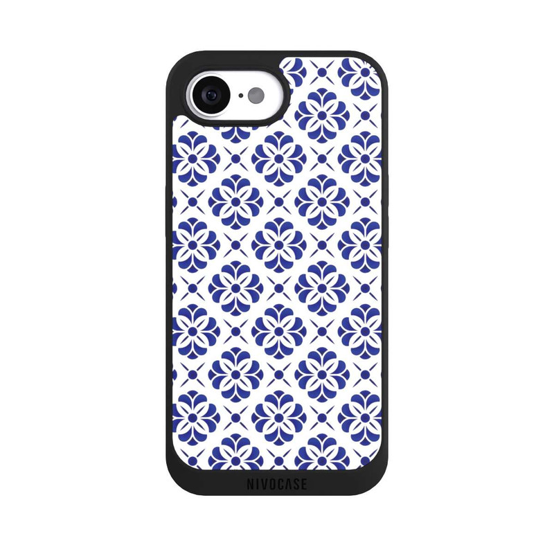 iPhone 16e NIVOpure Delft Blue pattern