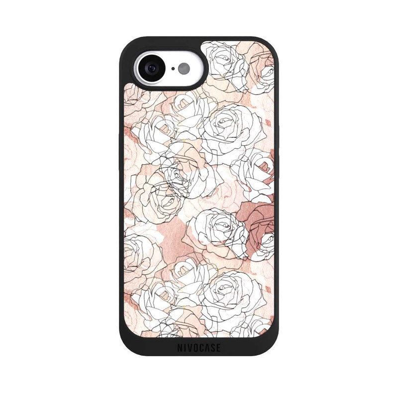 iPhone 16e NIVOpure Blooming Roses Line Art