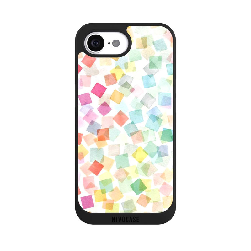 iPhone 16e NIVOpure Confetti Geometric Plaids Rainbow