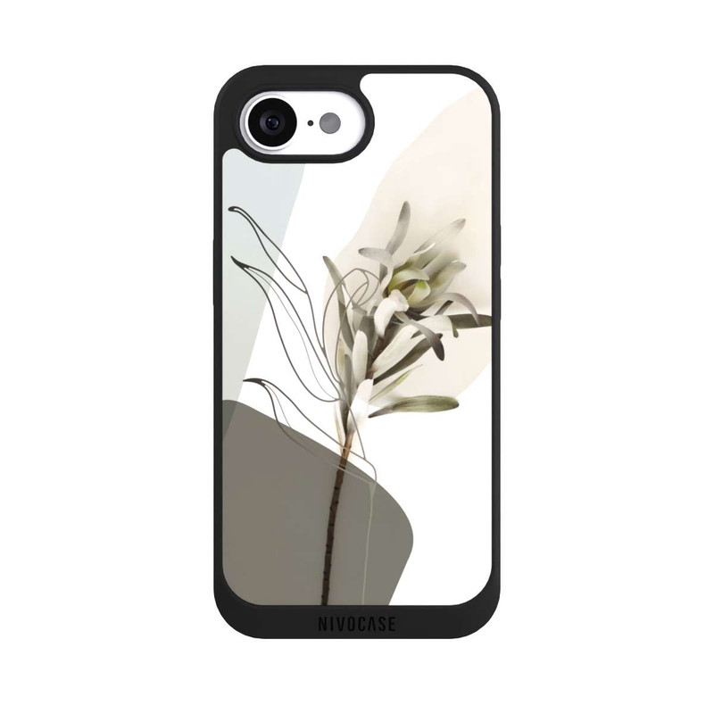 iPhone 16e NIVOpure Boho Line Art Olive Green