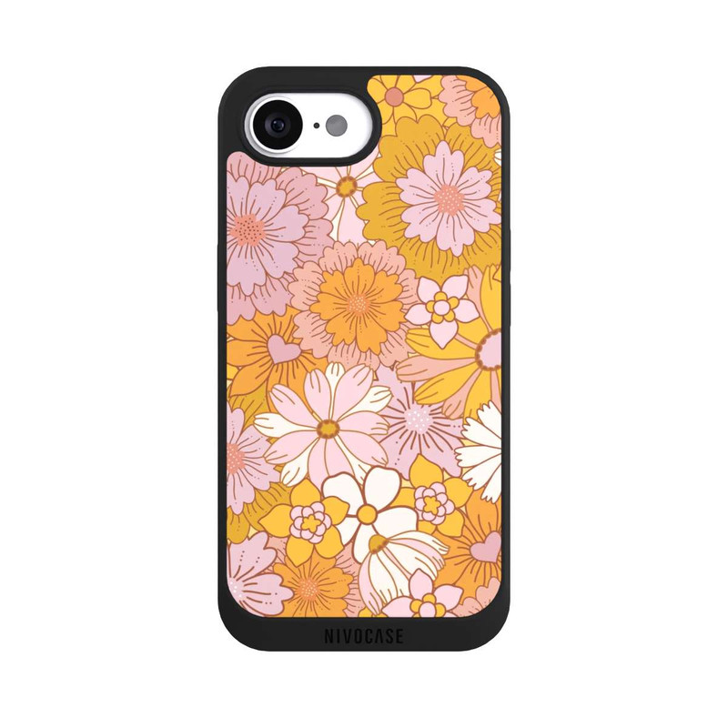iPhone 16e NIVOpure Retro Flower Walpaper Yellow